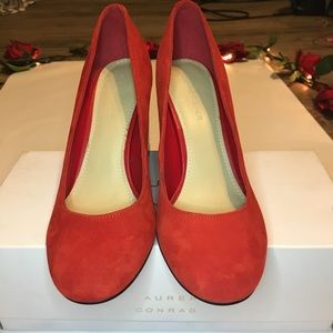 Marc Fisher Real Red Suede Heels.